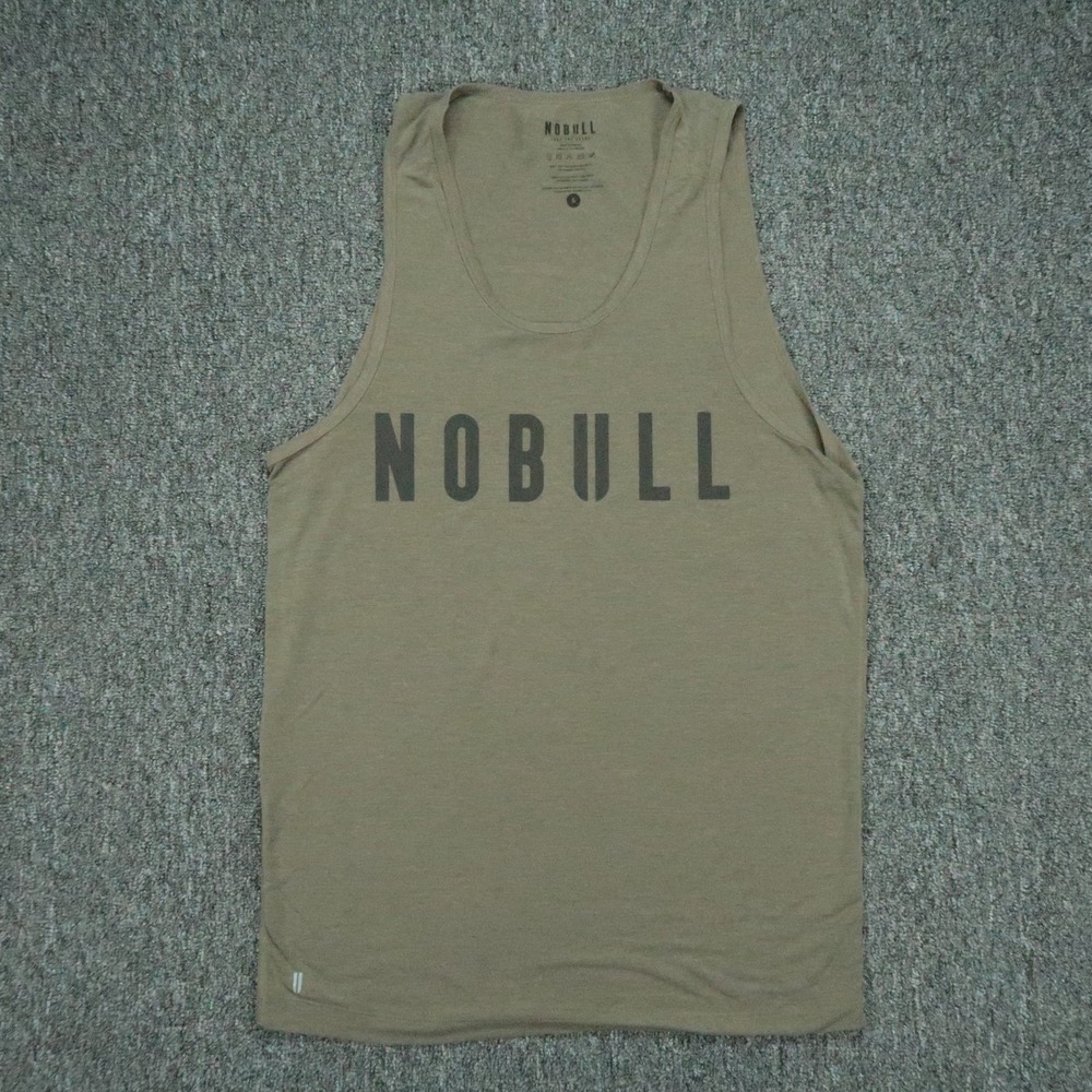 NOBULL Tank Mens Small Green Athletic Sleeveless Training Stretch Workout Shirt